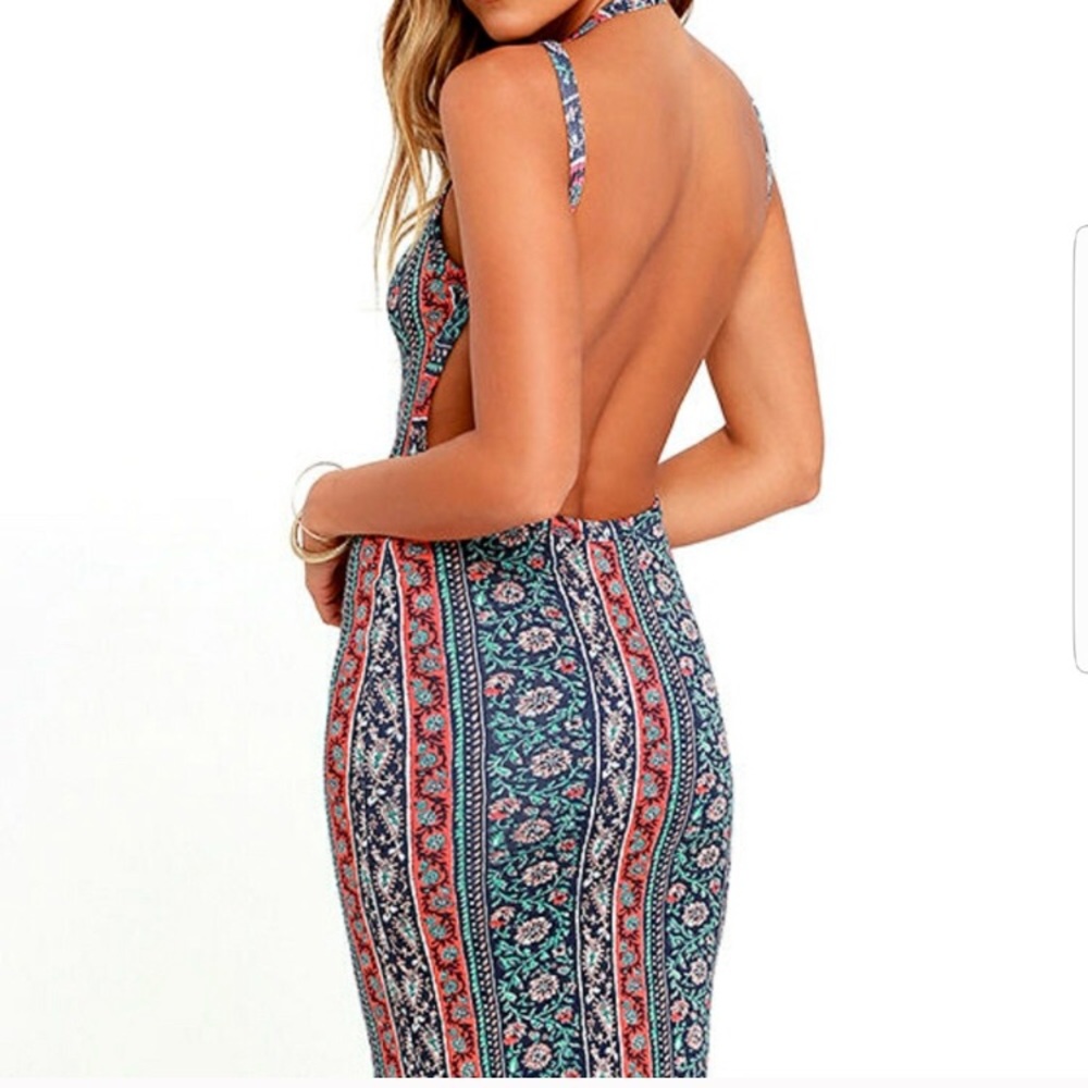 Lulu’s Backless KISS THE SKY Dress - Picture 2 of 5